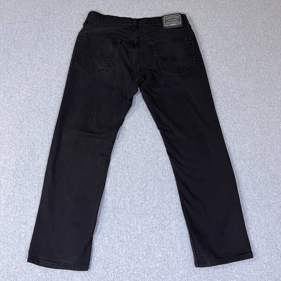 Signature By Levis Jeans Mens 32X30 Black Relaxed Straight Stretch Denim - Picture 2 of 11